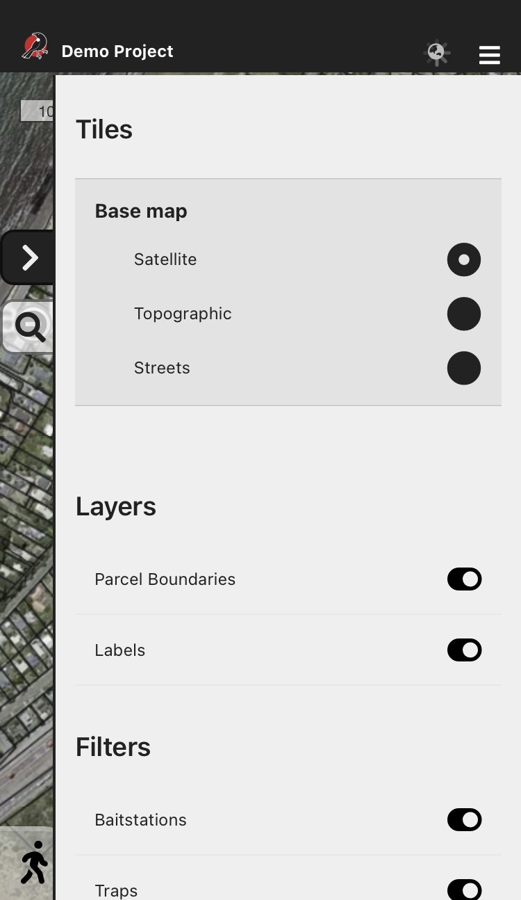 Layers menu with more options visible